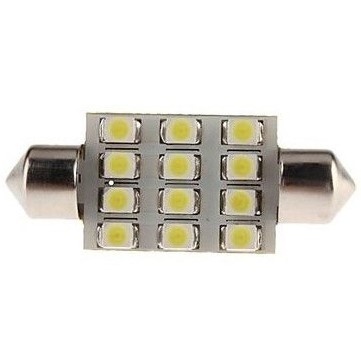 Bec Auto Led Sofit 11 X 39 1210 Cu 12 SMD Alb 12V JSUN42 090221-13